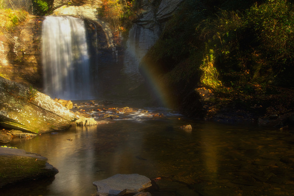 Looking Glass Falls with Rainbow