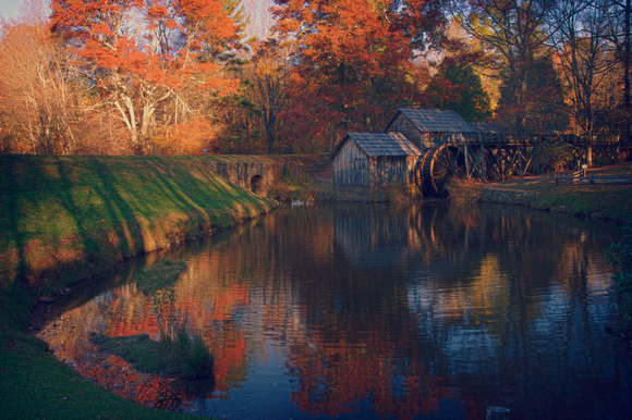 Fall Reflections at Mabry Mill